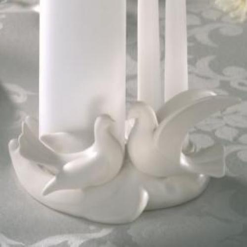 Doves Three Candle Holder