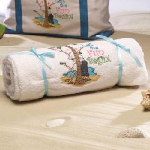 Let The Fun Begin Beach Towel