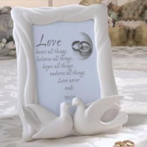 Porcelain Dove Picture Frame