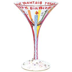 Happy Birthday Martini Glass by Lolita