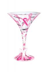 Pink Ribbon Martini Glass by Lolita