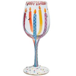 Happy Birthday Wine Glass by Lolita