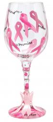 Pink Ribbon Wine Glass by Lolita