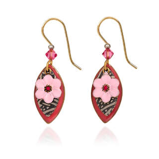 Pink Flower and Bead on Football Shapes