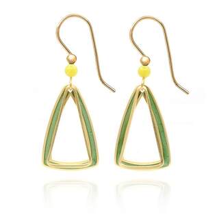 Large Triangle Duo Dangle Earrings