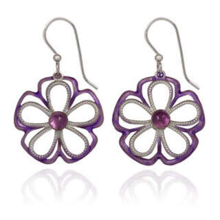 Large Open Flower with Amethyst
