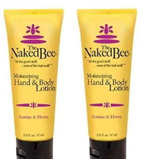 Naked Bee 2 Tubes -Moisturizing Jasmine & Honey Hand & Body Lotion 2.25 fl oz.