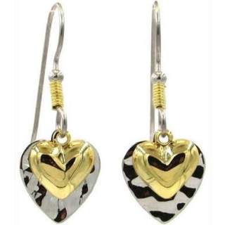 Petite Double Hearts Dangle Earrings