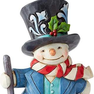 Enesco Jim Shore Heartwood Creek Snowman W/Top Hat Hanging Ornament